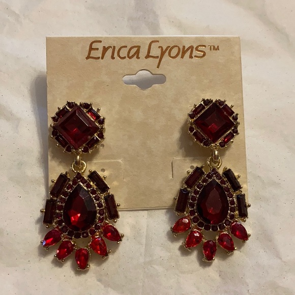 Erica Lyons red earrings, new with tag - Picture 1 of 6